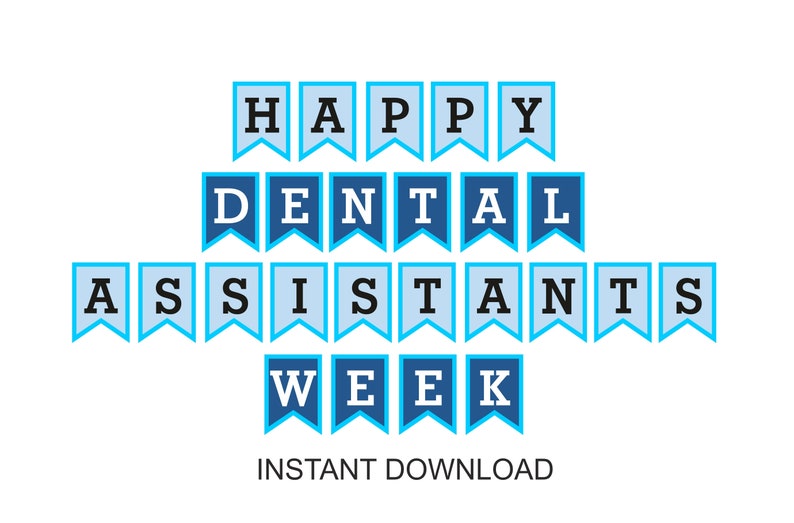 Dental Assistant Week Banner Printable / Happy Dental Etsy