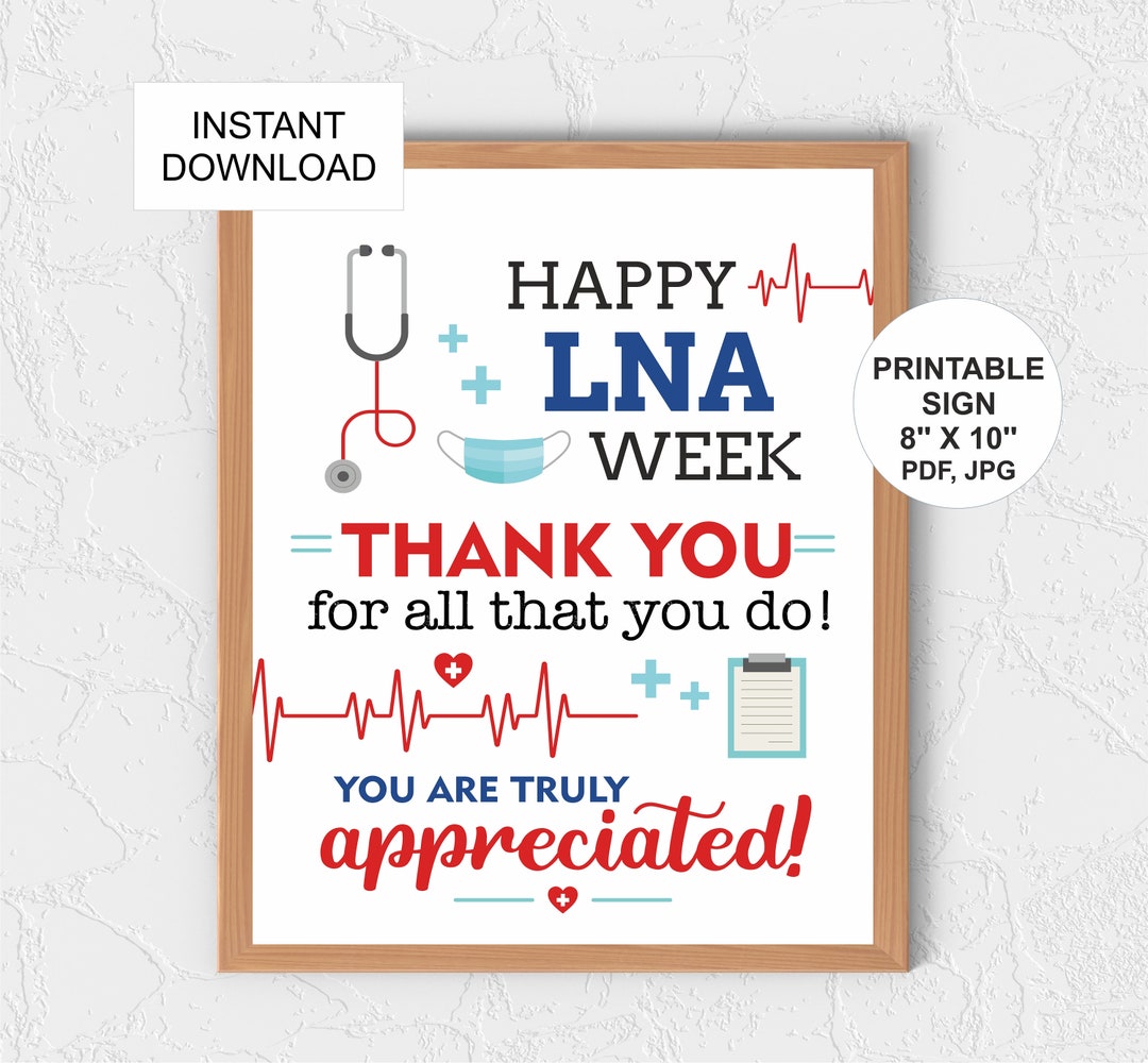 LNA Week Sign Printable / Lna Week Poster / Lna Week Etsy