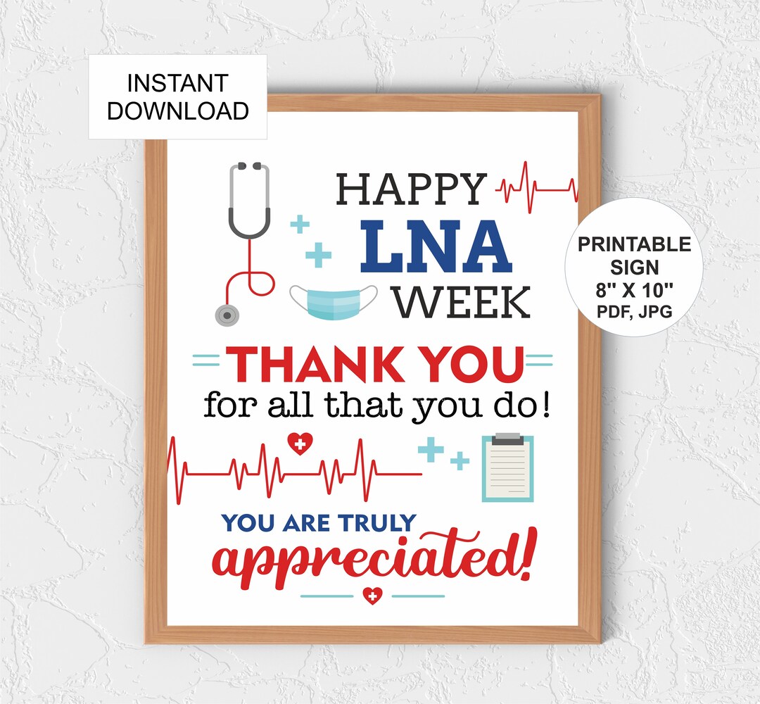 LNA Week Sign Printable / Lna Week Poster / Lna Week Etsy