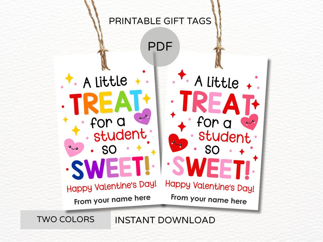 Valentine Students Tags Printable / Valentine Tags for Students From ...