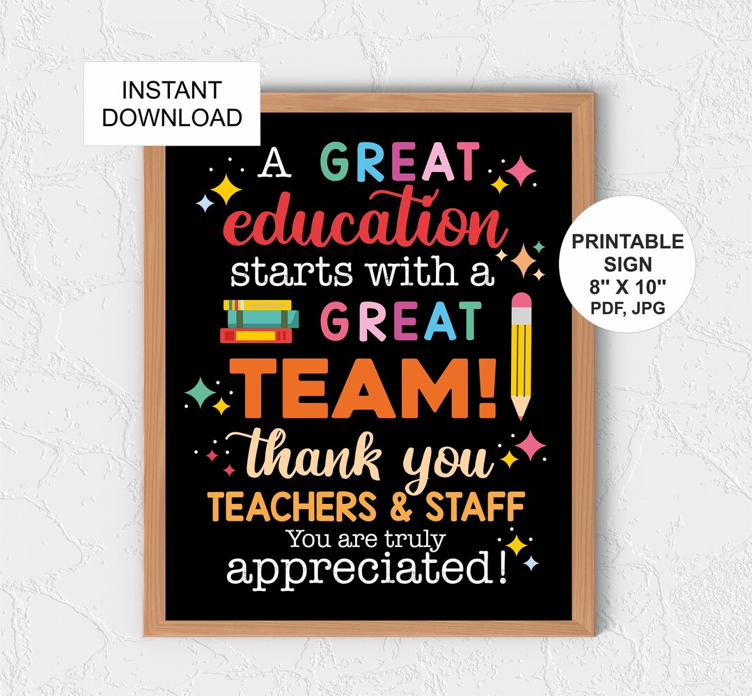 Teacher Appreciation Week Sign Printable / Teacher Appreciation Sign