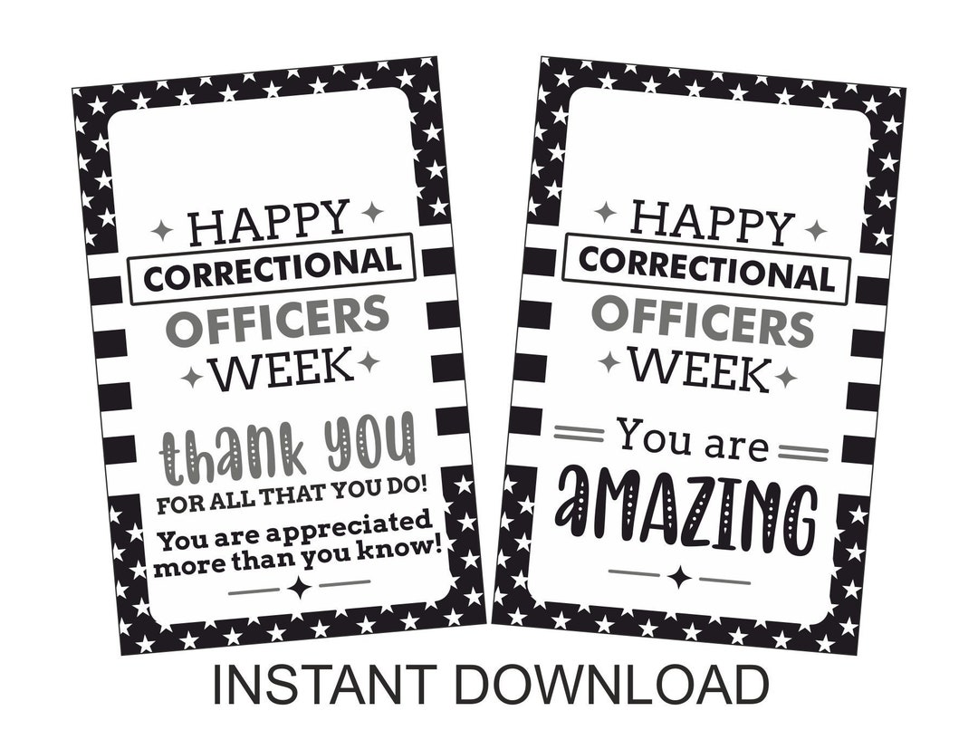 Correctional Officers Week Gift Tags Printable / Correctional Officer