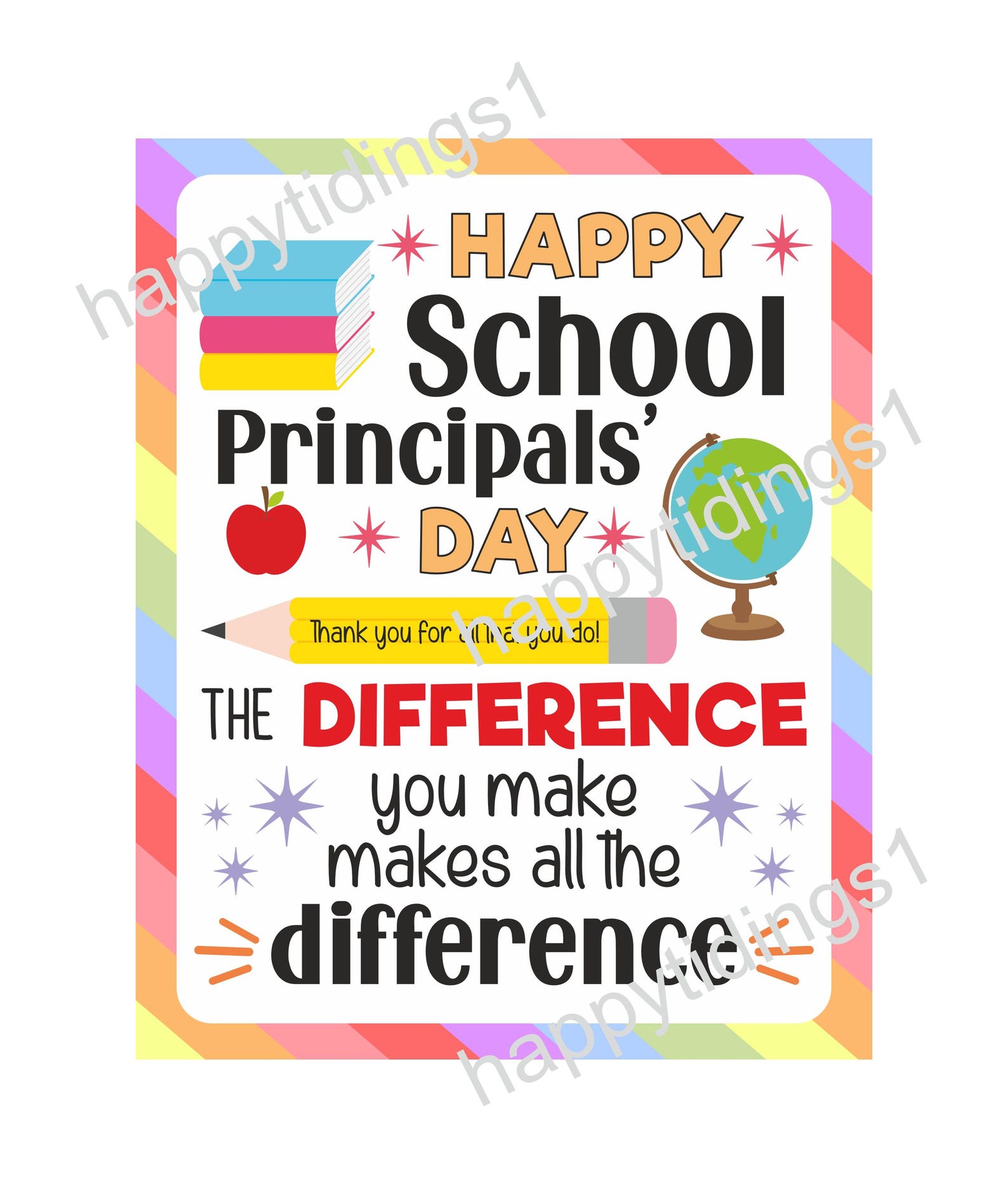 Principal Week School Principal Day Poster Printable / School Principals Day Sign ...