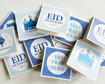 Eid Mubarak Mini Karten / Mini Eid Mubarak Kartenset / Kleine Eid Grußkarten / Mini Eid Karte / Mini Eid Mubarak Kartenset mit 12 Karten