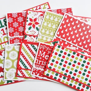 10 enveloppes en espèces de Noël / Enveloppes cadeaux de Noël / Ensemble d’enveloppes de Noël / Enveloppes d’argent de Noël / Enveloppes de Noël assorties