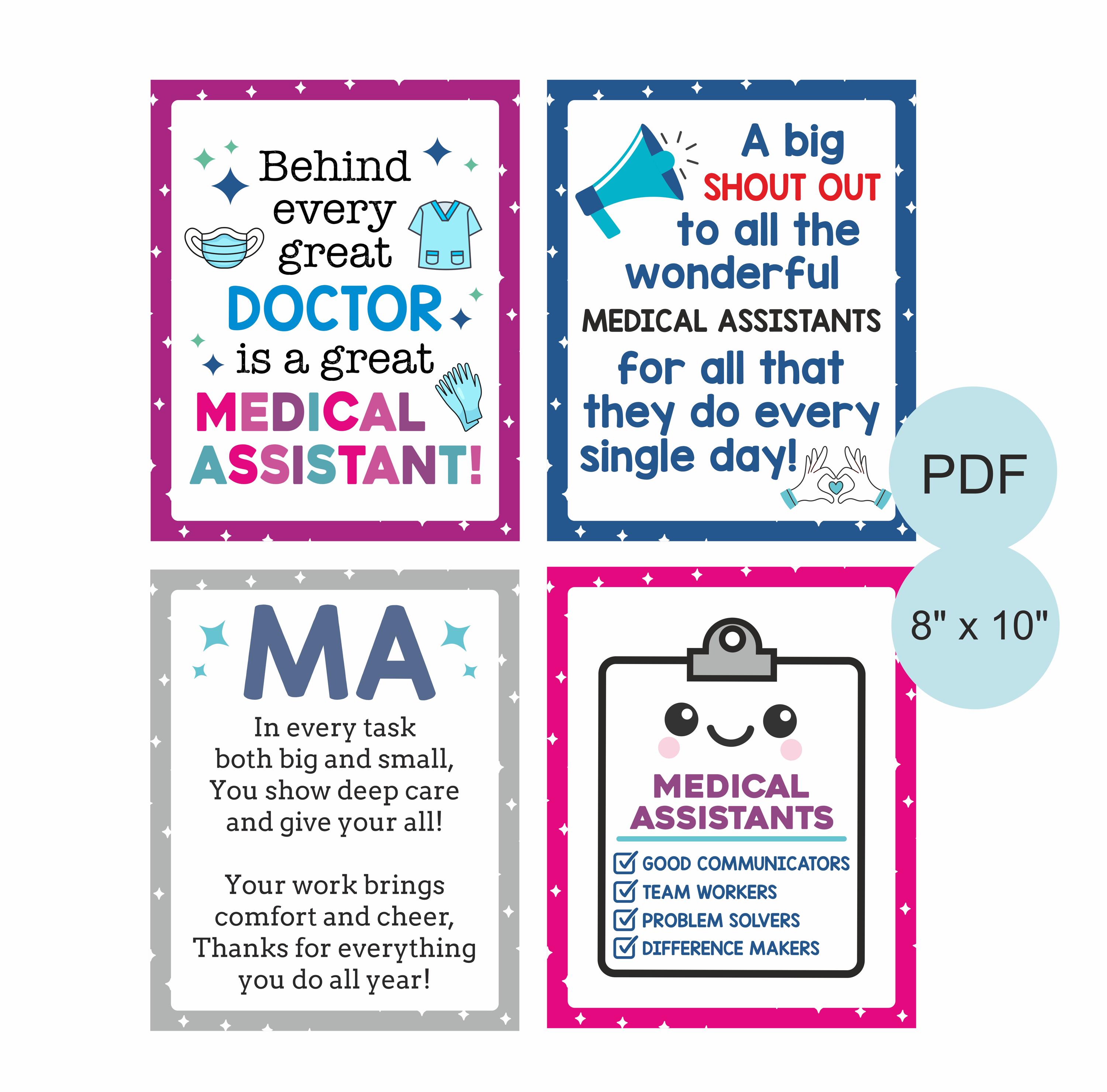 Medical Assistant Week Signs Set of 13 Printable / MA Week Posters ...