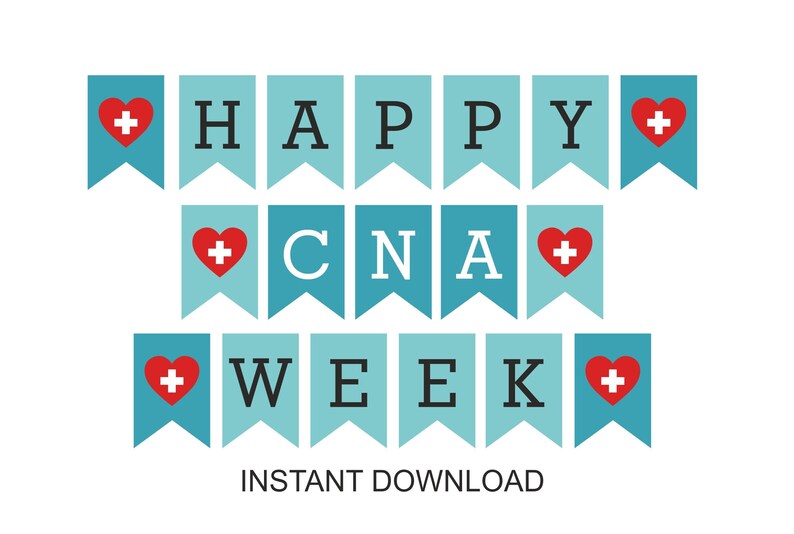 Happy CNA Week Banner Printable / CNA Week Banner / Cna Week Etsy