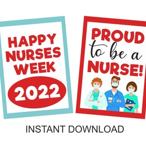 Nurse Week Props Printable / Nurse Printable Photo Props / - Etsy Canada