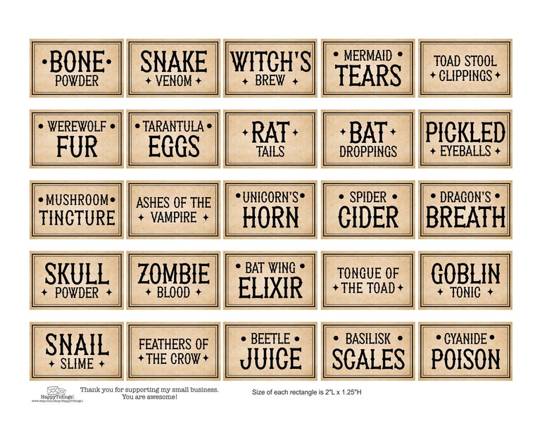25 Mini Apothecary Label Printable / Vintage Halloween Labels Etsy 25 Mini Apothecary Label Printable / Vintage Halloween Labels Etsy