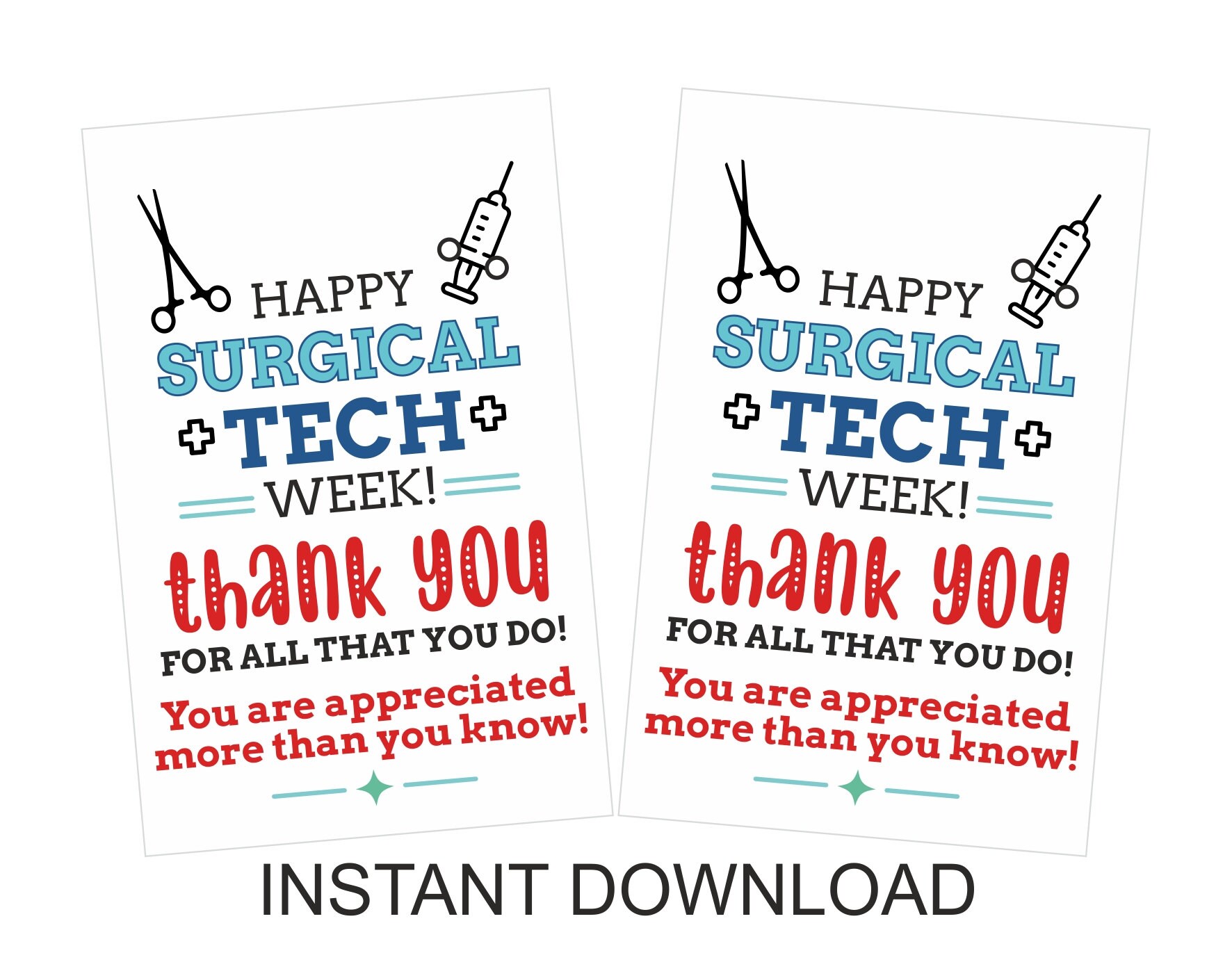 Sterile Processing Tech Week Printable Gift Tags SPD Tech 