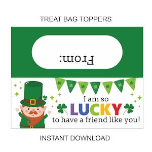 St. Patrick's Day Bag Toppers Printable / Printable St. Patrick's Day ...