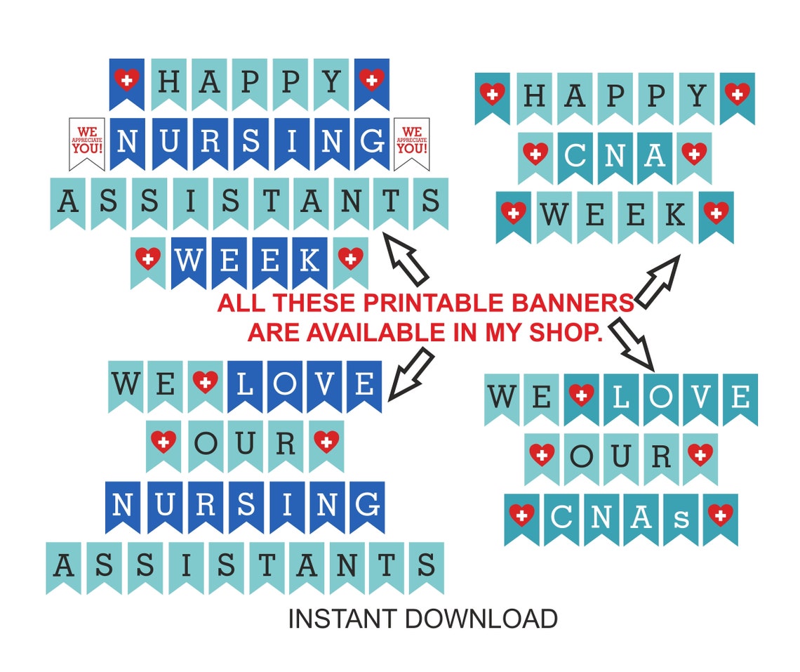Happy CNA Week Banner Printable / CNA Week Banner / Cna Week Etsy