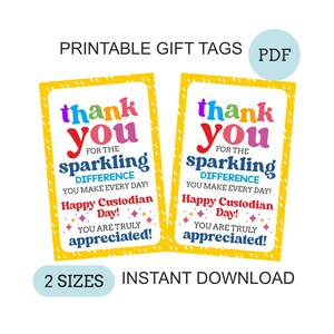 Verwahrer Tag Geschenkanhänger zum Ausdrucken / Schulhüter / Schulpfleger Dankeschön Anhänger / Schulhüter Tag 2024 / Dankeschön Anhänger für den Schulhüter