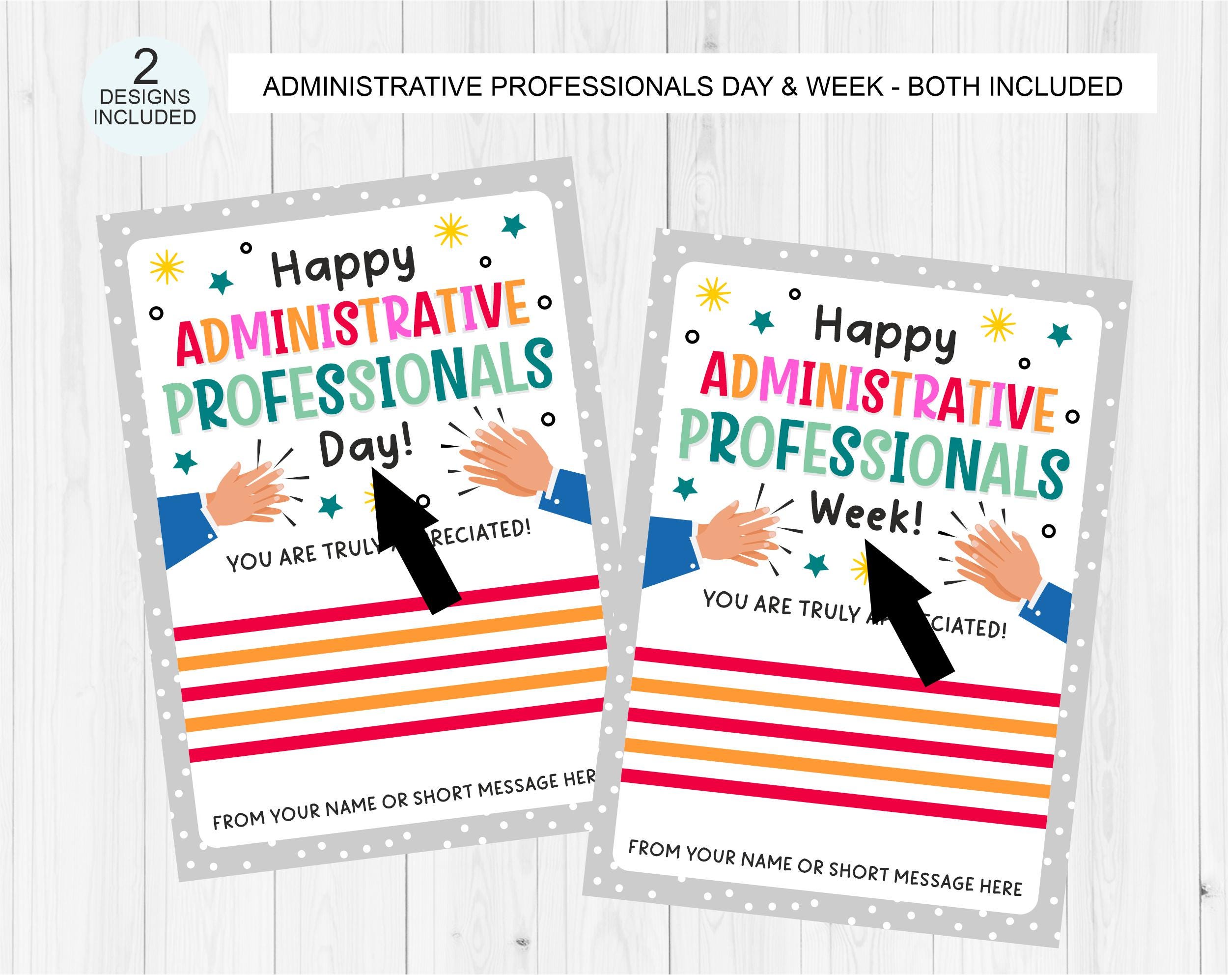 Admin Day Gift Card Holder Printable / Administrative Professionals Day ...