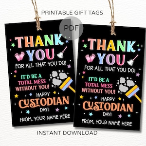 Verwahrer Tagesanhänger zum Ausdrucken / Dankeschön Anhänger / Verwahrer Geschenkanhänger / Dankeschön Anhänger für Verwahrer / Dankeschön Anhänger für Verwahrer