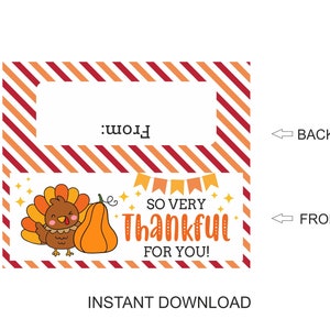Thanksgiving Bag Topper Printable / Thanksgiving Treat Bag Topper ...