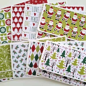 Christmas cash envelopes / Christmas money envelopes / Holiday cash envelopes / Holiday money envelopes / Christmas money holder / Set of 10