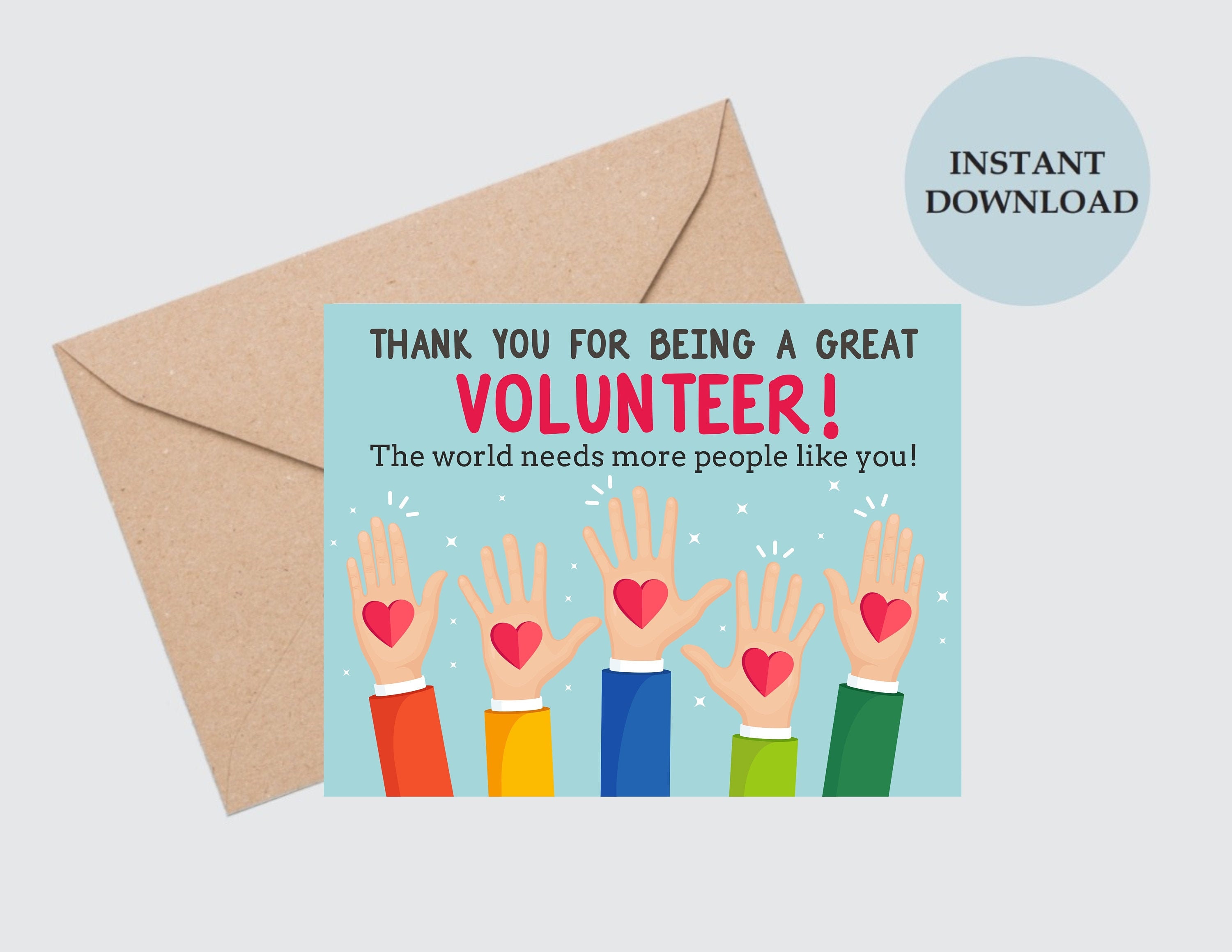 Volunteer Appreciation Card Printable / Volunteer Thank You Etsy UK Volunteer Appreciation Card Printable / Volunteer Thank You Etsy UK