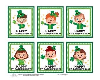 Printable St. Patrick's Day gift tags for kids / PDF / Instant Download