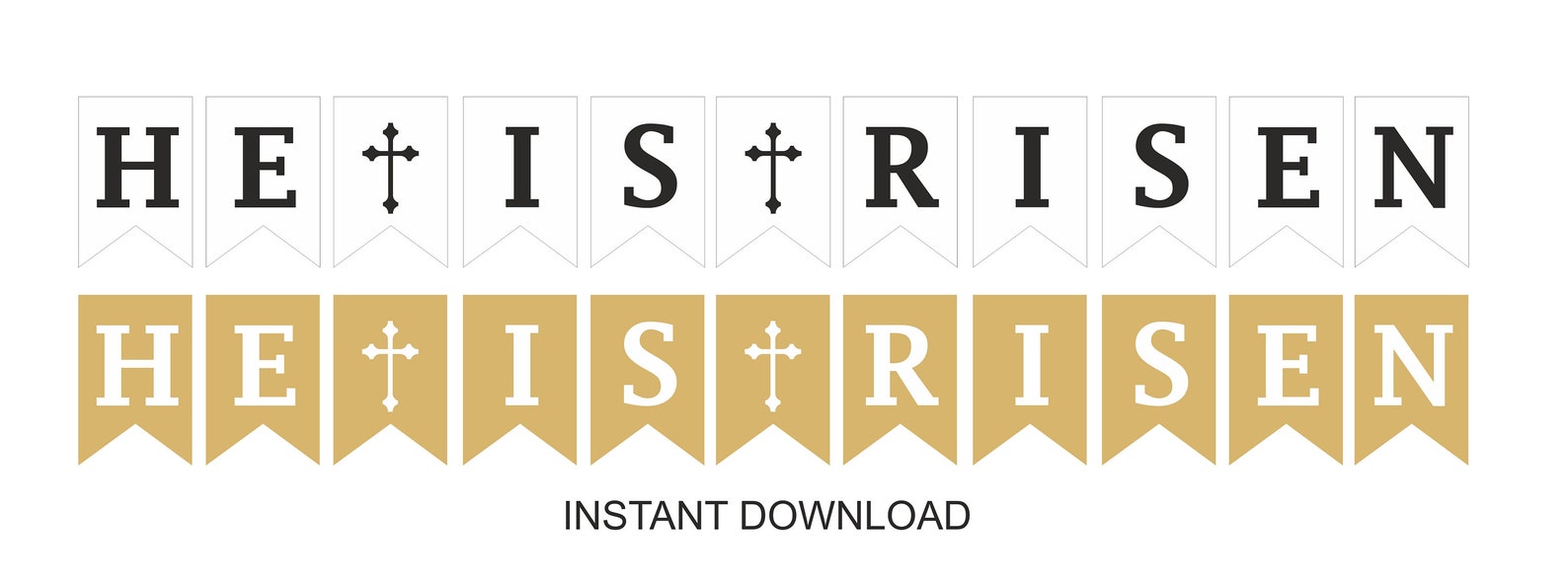 He is Risen Banner Printable / He is Risen Printable / He is Etsy