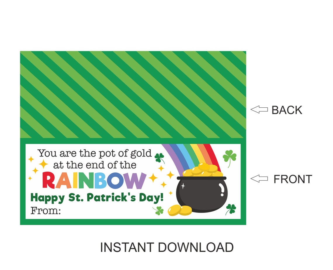 St Patricks Day Bag Topper Printable / St. Patrick's Day - Etsy