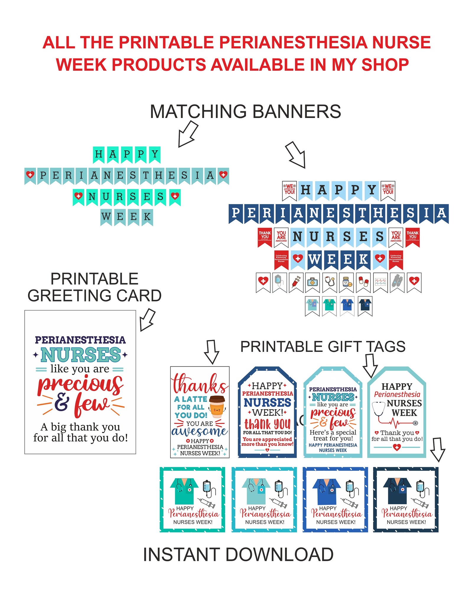 Perianesthesia Nurse Week Card Printable / Perianesthesia Nurses Week ...