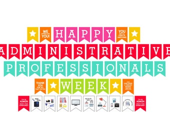 Happy Admins Day Banner Printable Administrative Professionals Day ...