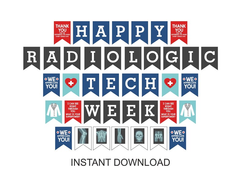 Radiologic Tech Week Banner Printable / Rad Tech Week Banner / Etsy