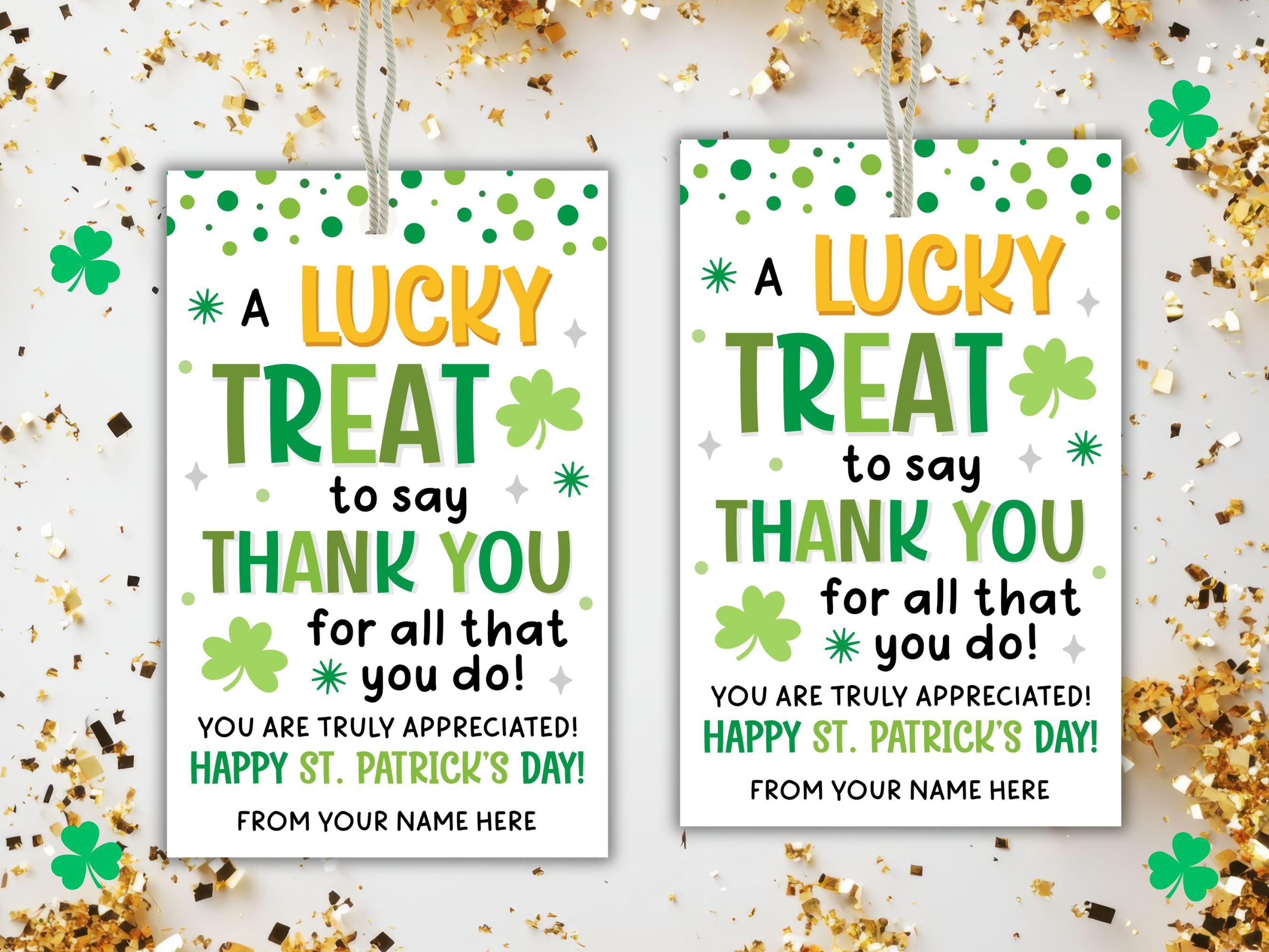 St Patrick's Day Treat Tags Printable / St Patricks Day Treat Tag for ...