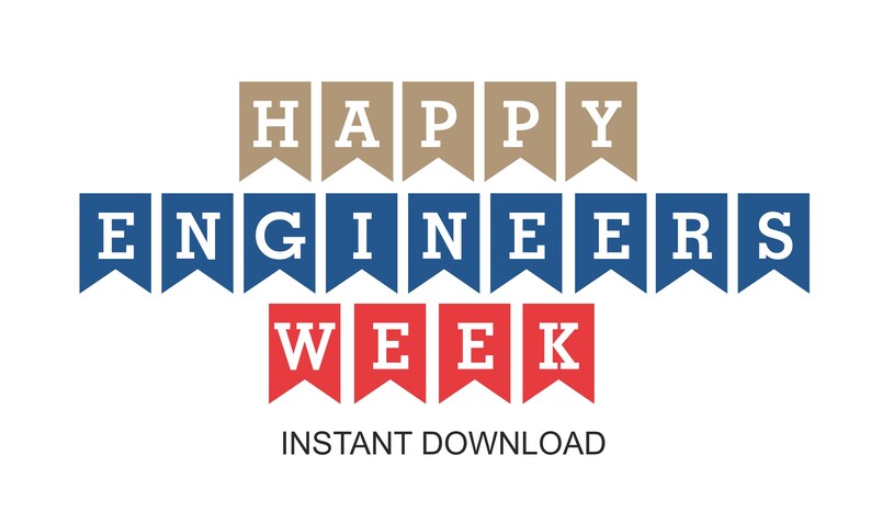 Engineer Week Banner Printable / Engineer Gifts / Happy - Etsy