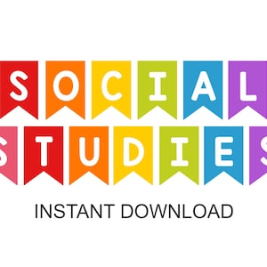 Sozialkunde Klassenzimmer Banner zum Ausdrucken / Sozialkunde Fächer Banner / Sozialkunde Klassenzimmer Banner / Lehrer Geschenk Spruch