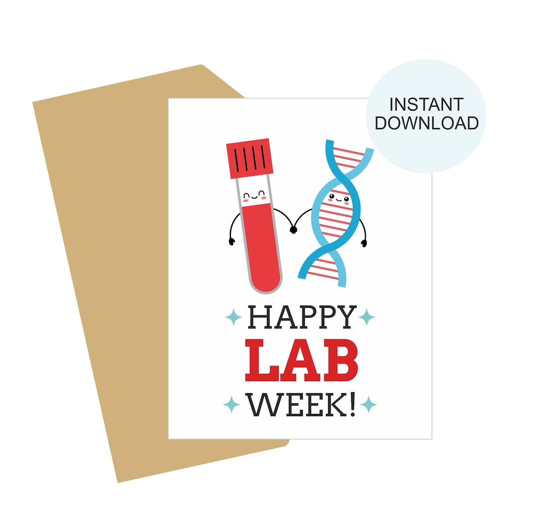 Lab Week Card Printable / Happy Lab Week Gifts Printable / Lab Week