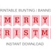 Pink Christmas Banner Printable / Pink Christmas Bunting / Pink Merry ...