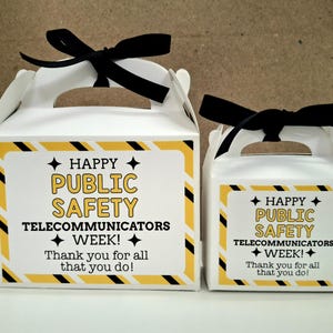 Openbare veiligheid Telecommunicators-weekcadeauzakjes / Weekgeschenken verzender / Weekboxen telecommunicatie / Weekbedankboxen telecommunicatie