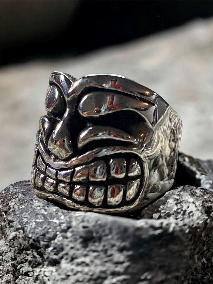 TIKIトライバル ハワイ マオリスターリング シルバー ティキ リング TIKIトライバル ハワイ マオリスターリング シルバー ティキ リング