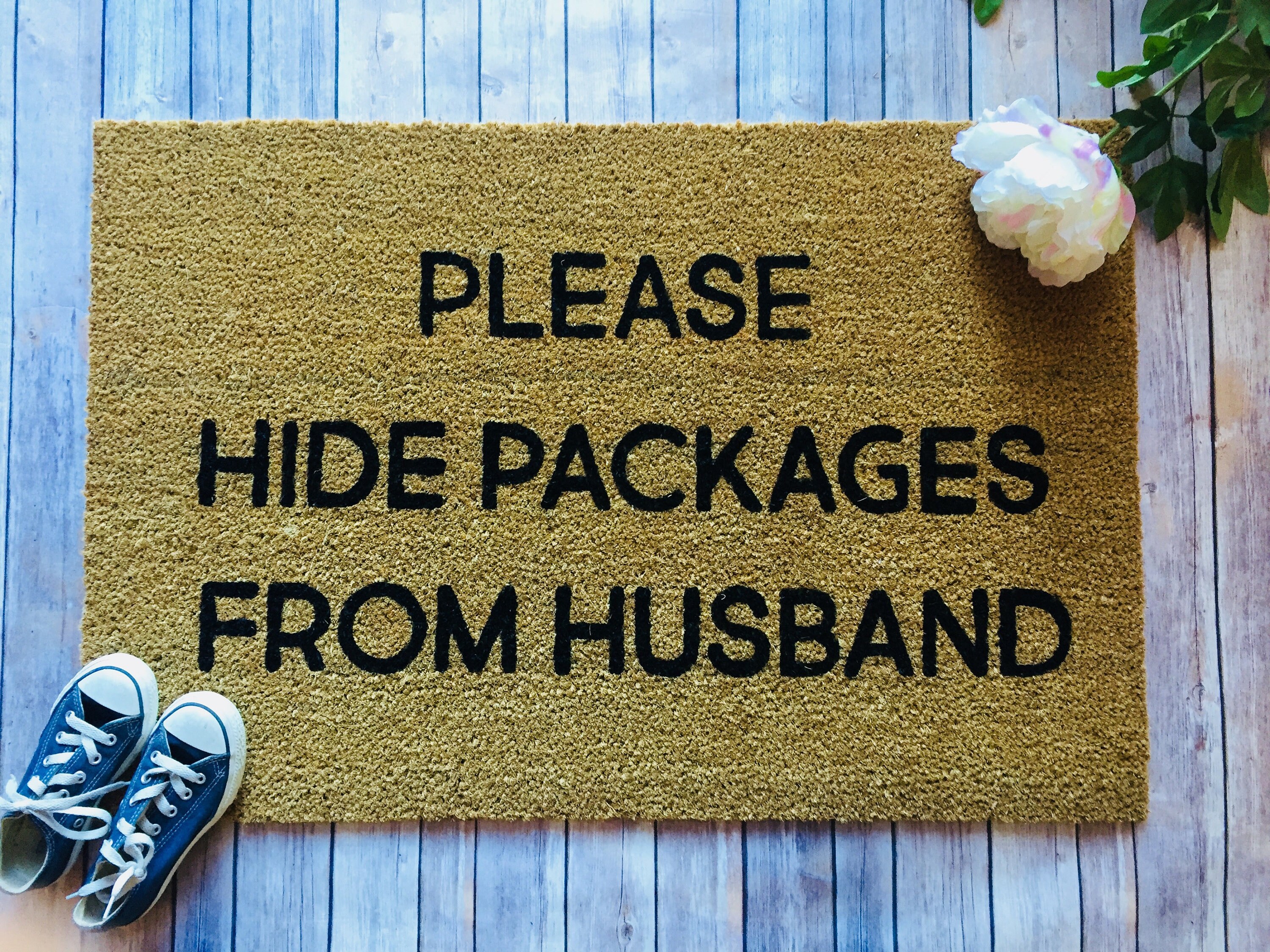 Please hide packages from husbandfunny doormatcustom Etsy