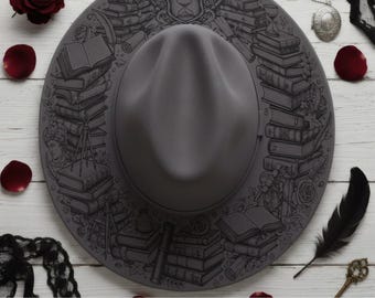 Dark Romance Books Wide Brim Hat, Laser Hat Burning Design, Digital Download PNG, Hat Burning Template, Hat Laser Engraving Design