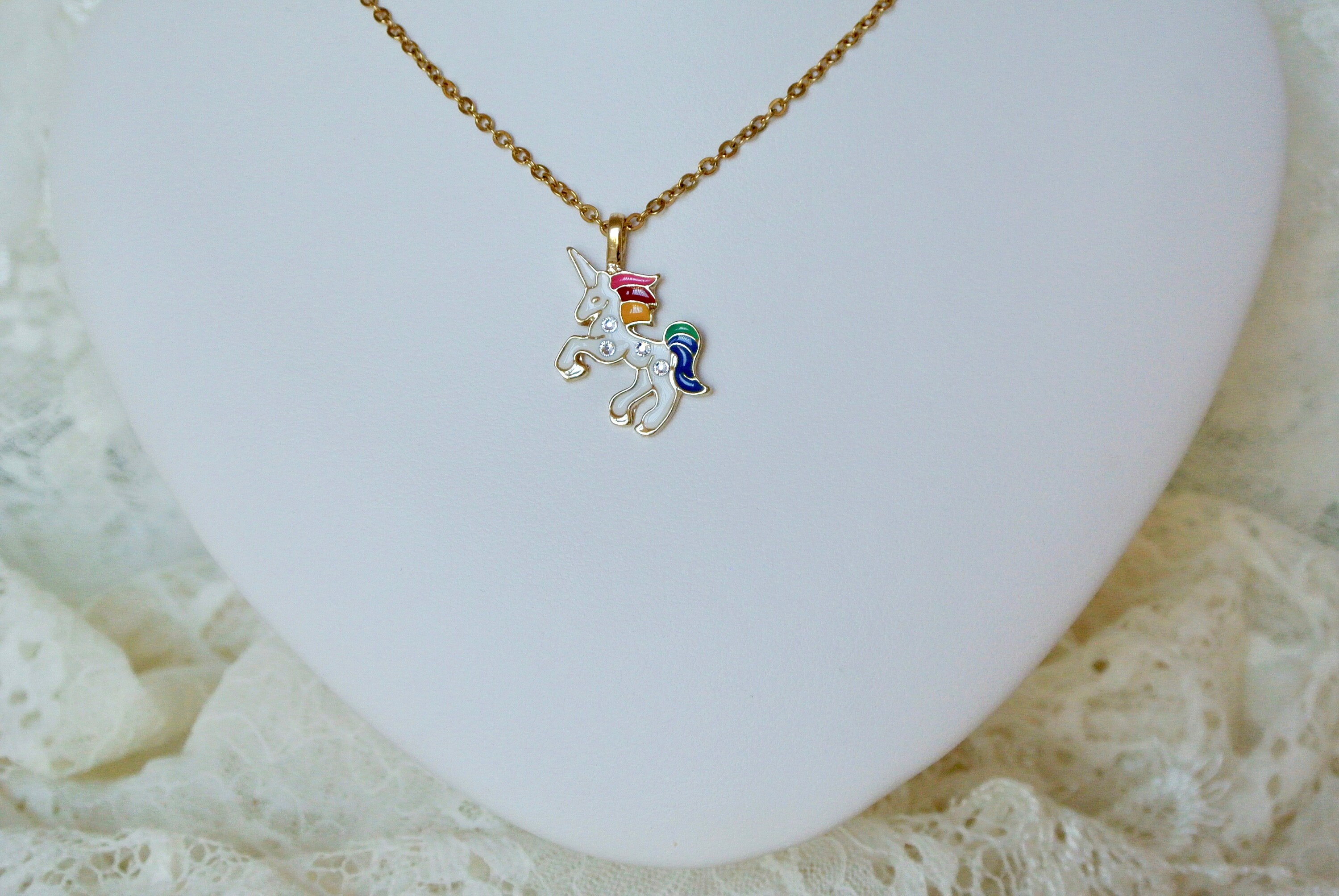 swarovski unicorn pendant