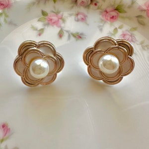 Camellia Flower Earrings / Light Weight Flower Earrings with 925 Sterling Silver Posts and Backs / Birthday Gift for Her