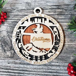 Oklahoma State Ornament - Show The Pride you have For Your Home State With This Unique Ornament That Represents Your State Beautifully
