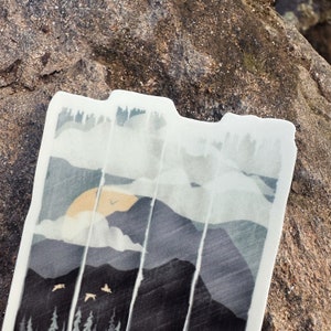 SPRING MOUNTAIN WEATHER Asheville // Waterproof Vinyl Sticker // Bears, Rain, Clouds // Water Bottle, Laptop, Notebook, Car, iPad 3 image 4