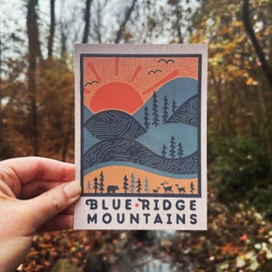 DAYRIDGE // BLUE Ridge Mountains // 5” x 7” 16PT Postkarte