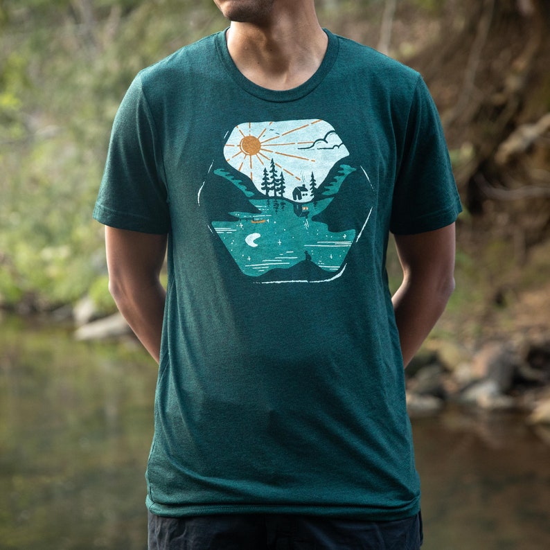 REFLECTION // SUN & MOON // Lake Tee Etsy