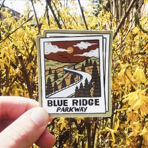 A PARKWAY Day Picture // Weatherproof Vinyl Sticker // Blue Ridge Parkway // NC, VA