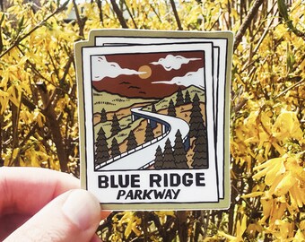 A PARKWAY Day Picture // Weatherproof Vinyl Sticker // Blue Ridge Parkway // NC, VA