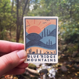 DAY RIDGE // Waterproof Vinyl Nature Sticker // Blue Ridge Mountains // Water Bottle, Hydroflask, Cute Gift, NC, Virginia - 3"