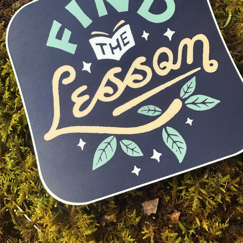 Live Lesson Sticker FIND THE LESSON // Waterproof Vinyl Sticker // Tree, Growth ...