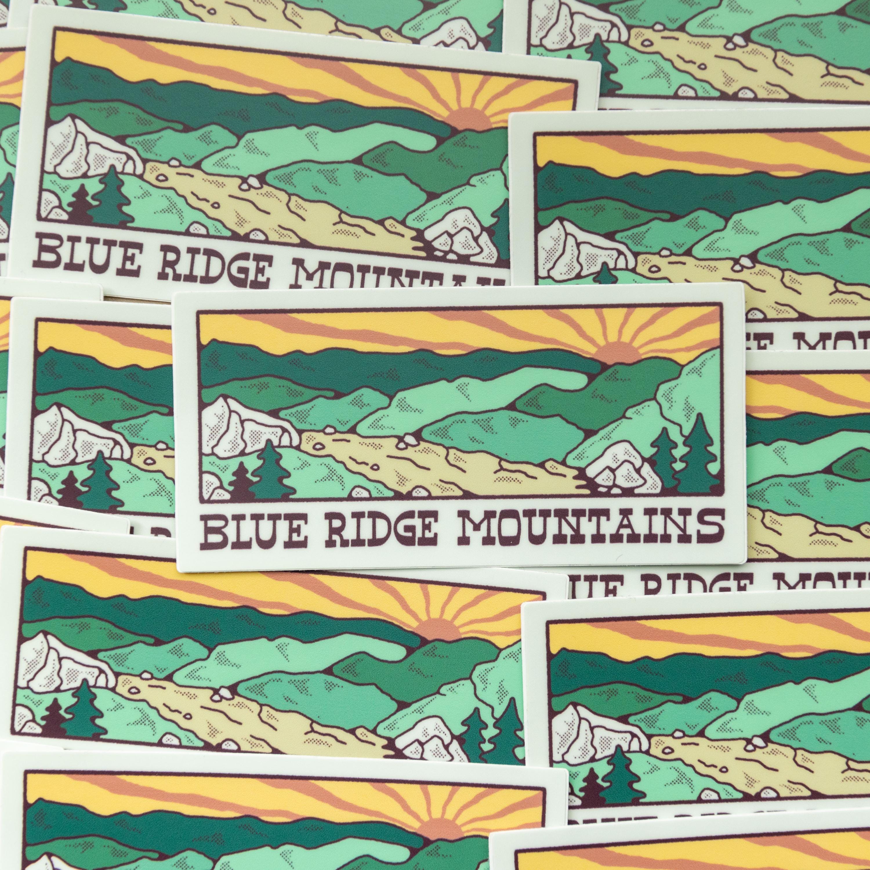 A BLUE RIDGE TRAIL // Weatherproof Vinyl Nature Sticker // Water Bottle ...