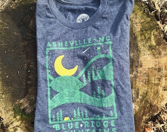 NIGHT RIDGE (ASHEVILLE) // A Blue Ridge Mountains Tee // Unisex Fit