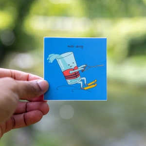 WATER SKIING // Weatherproof Vinyl Sticker